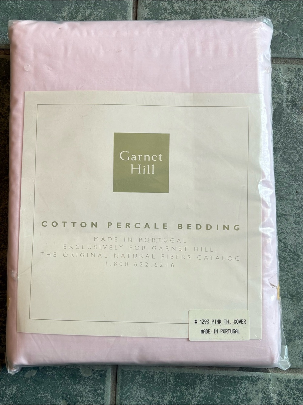 Garnet Hill Cotton Percale Duvet Cover — Soft Pink